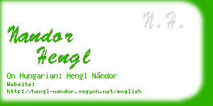 nandor hengl business card